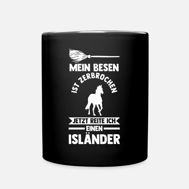 Pferd Reitsport Reiten Pferdesport Isländer - Tasse einfarbig - Schwarz