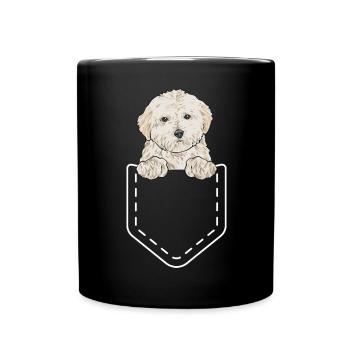Chien Maltipoo - Mug uni - noir - Devant