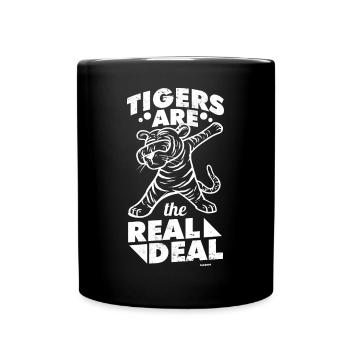 cooler Tiger aus Asien - Tasse einfarbig - Schwarz - Vorne