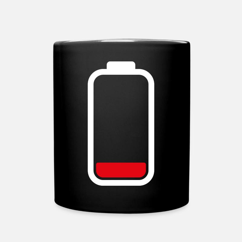 LOW BATTERY - White - Full Colour Mug - black