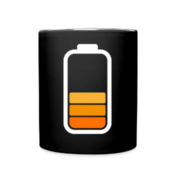 HALF BATTERY - Blanc - Mug uni - noir - Devant