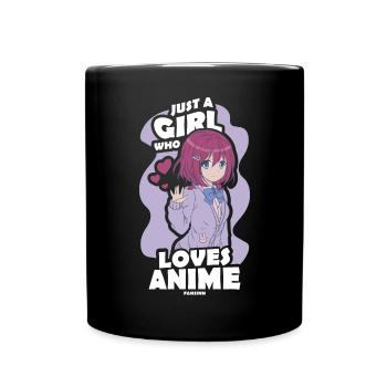 I Love Anime Japan Manga Cosplay Nerd Gift - Full Colour Mug - black - Front