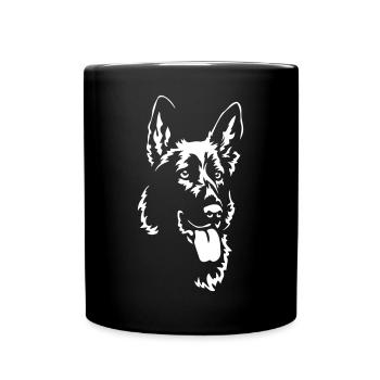 German Shepherd Head "Black Edition" - Full Colour Mug - black - Front