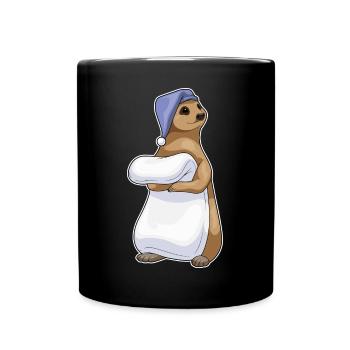 Couverture de couchage en suricate - Mug uni - noir - Devant