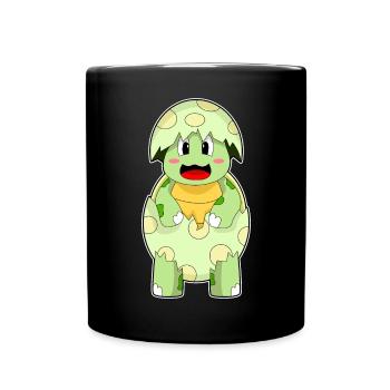 Schildkröte Eierschale - Tasse einfarbig - Schwarz - Vorne