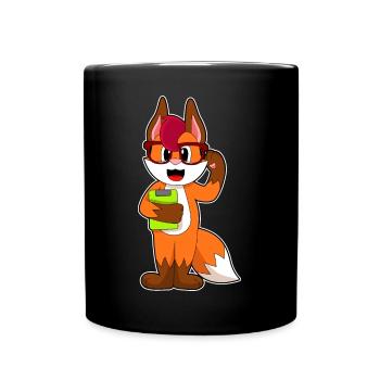Fuchs Sekretärin Klemmbrett Büro - Tasse einfarbig - Schwarz - Vorne