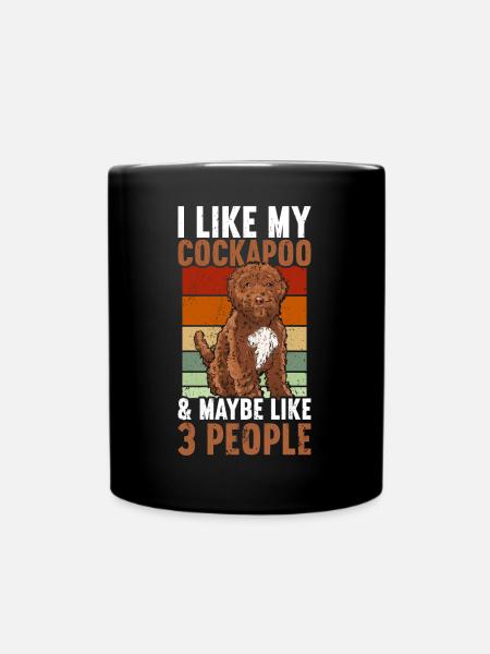 Cockapoo - Tasse einfarbig - Schwarz
