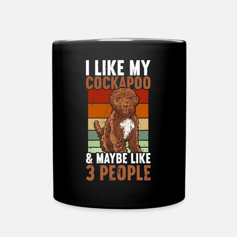 Cockapoo - Tasse einfarbig - Schwarz