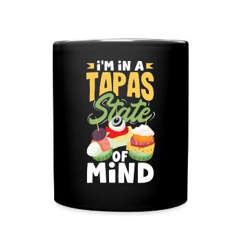 Tapas Design for a Spanish Food Lover with - Full Colour Mug - black - Front