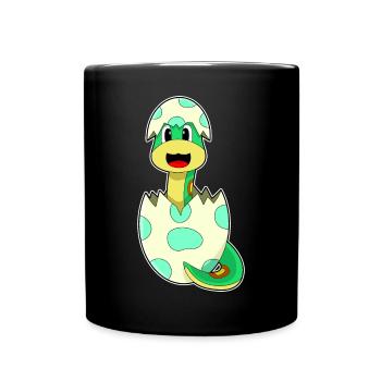 Schlange Ei - Tasse einfarbig - Schwarz - Vorne