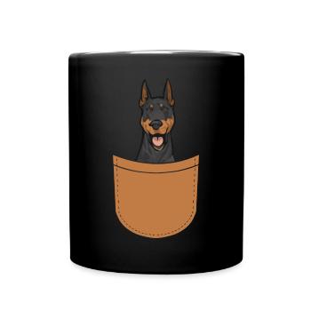 Doberman Pinscher Chien Dobie - Mug uni - noir - Devant