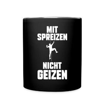 Bergsteigen Bouldern Klettern Kletterer - Tasse einfarbig - Schwarz - Vorne