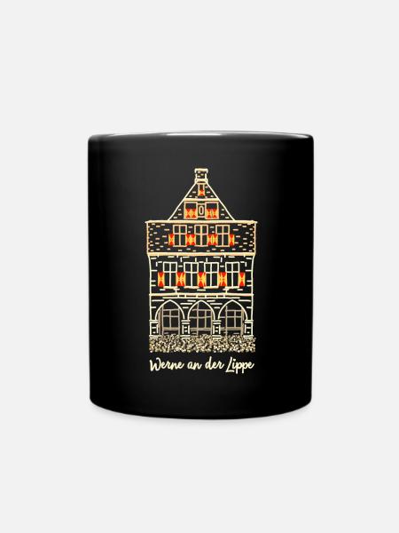 Rathaus, Werne an der Lippe, Münsterland - Tasse einfarbig - Schwarz