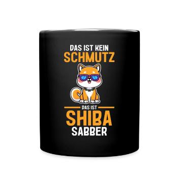 Hund Shiba Inu - Tasse einfarbig - Schwarz - Vorne