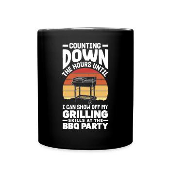 Je peux montrer mes talents de grillade à la soirée barbecue - Mug uni - noir - Devant