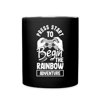 Commencez l’aventure arc-en-ciel! Gay Lesbienne LGBTQ+ - Mug uni - noir - Devant