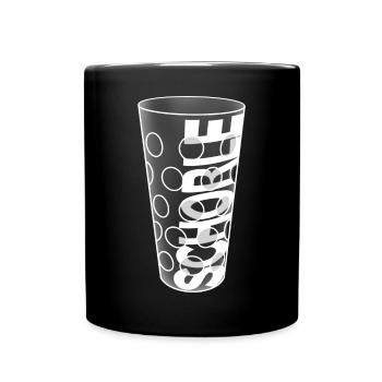 Schorleglas white - Tasse einfarbig - Schwarz - Vorne