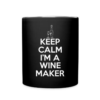 Winzer Wein Spruch für Weinliebhaber - Tasse einfarbig - Schwarz - Vorne