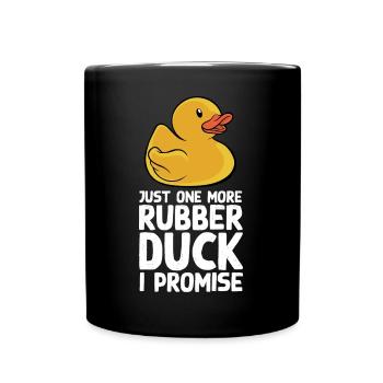 Canard de bain jaune juste un canard en caoutchouc de plus I Pro - Mug uni - noir - Devant