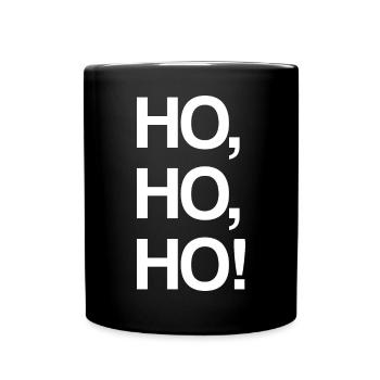 Christmas HO, HO, HO! -Santa Claus - Full Colour Mug - black - Front