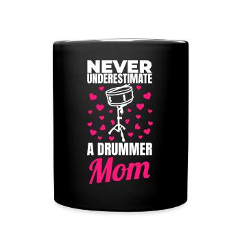 Drum Player Mother - Full Colour Mug - black - Front