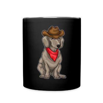 Dachshund Cowboy Cowboy Hat - Full Colour Mug - black - Front