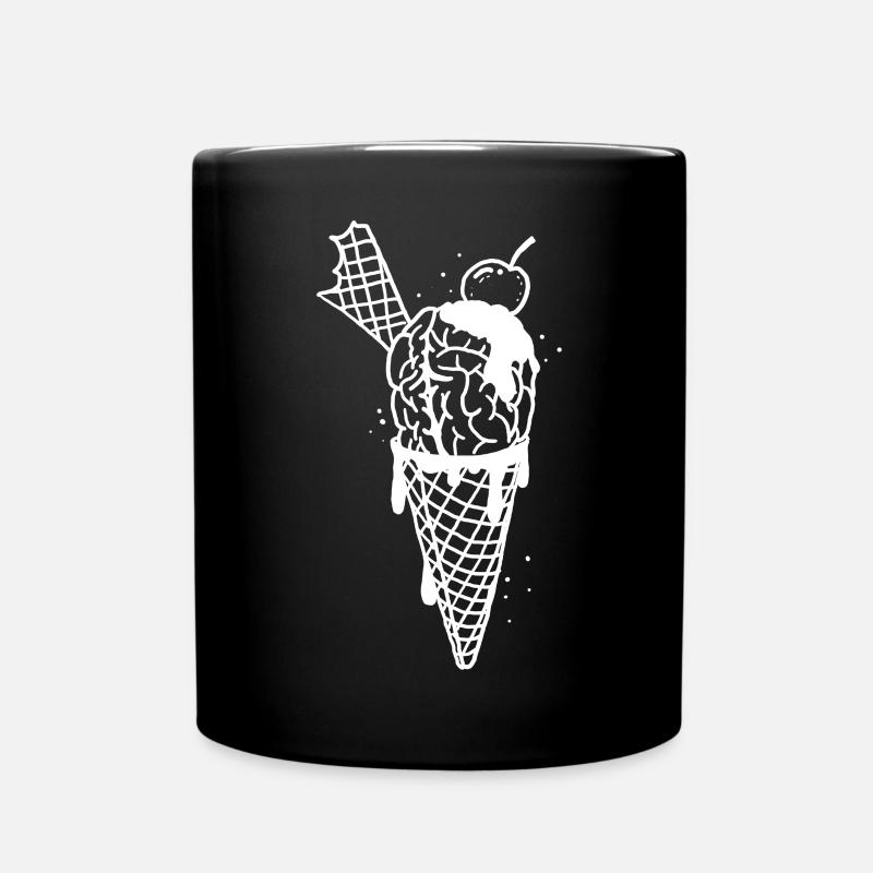 Brainfood 3 Invert - Tasse einfarbig - Schwarz