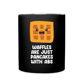 Funny Pancakes Brunch Breakfast Pancake Maker - Full Colour Mug - black - Front