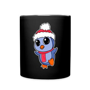 Penguin Christmas - Full Colour Mug - black - Front
