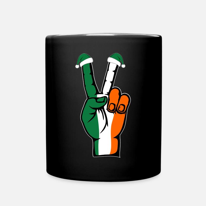 Drapeau de l’Irlande Noël Symbole de paix - Mug uni - noir