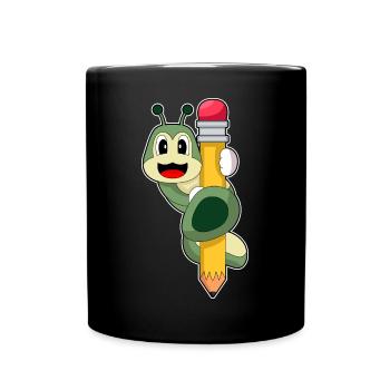 Caterpillar Pupil Pencil School - Full Colour Mug - black - Front