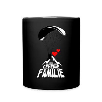 Paragleiten / Gleitschirmfliegen - Tasse einfarbig - Schwarz - Vorne