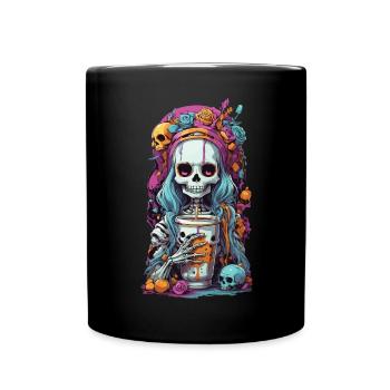 Goth Girl Skeleton Potion of Darkness - Full Colour Mug - black - Front