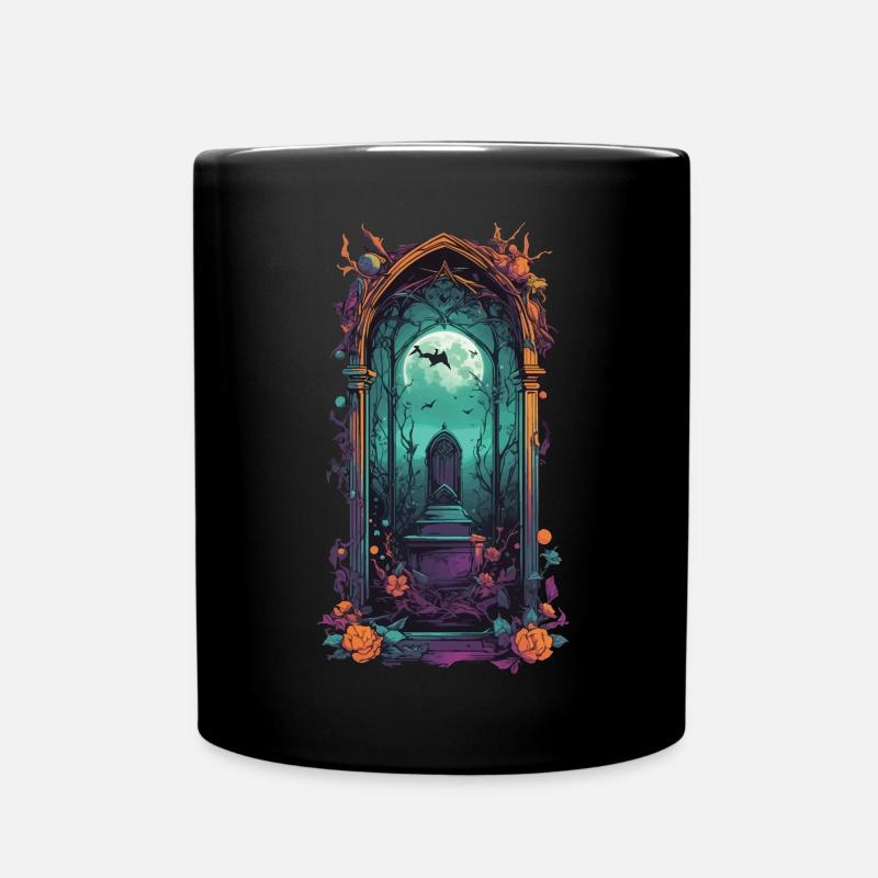 Vintage Gothic Friedhof Pastel Goth Design - Tasse einfarbig - Schwarz