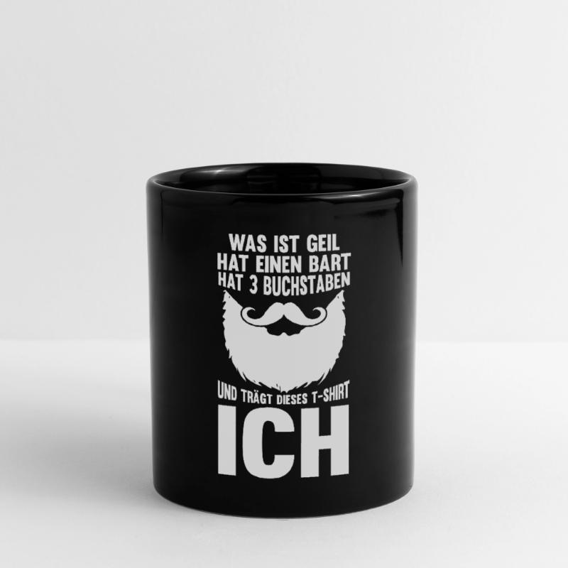 Bärtig Bartträger Schnurrbart Bart Tasse einfarbig
