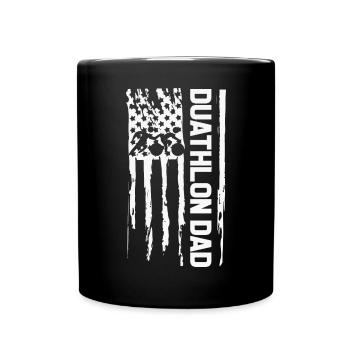 I Love Duathlon Gift - Full Colour Mug - black - Front