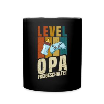 Level Grandpa Unlocked - Full Colour Mug - black - Front