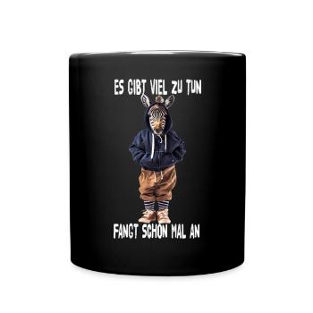 There's a lot to do, let's start - Full Colour Mug - black - Front