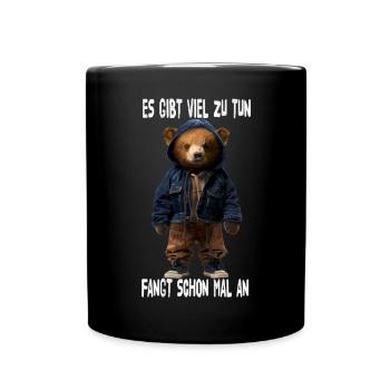 There's a lot to do, let's start - Full Colour Mug - black - Front