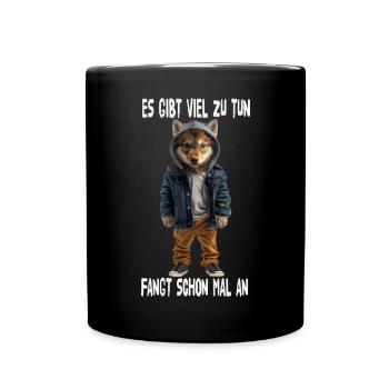 There's a lot to do, let's start - Full Colour Mug - black - Front