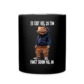 There's a lot to do, let's start - Full Colour Mug - black - Front