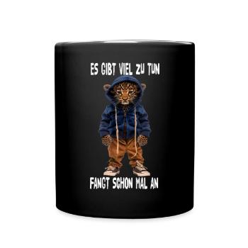 There's a lot to do, let's start - Full Colour Mug - black - Front