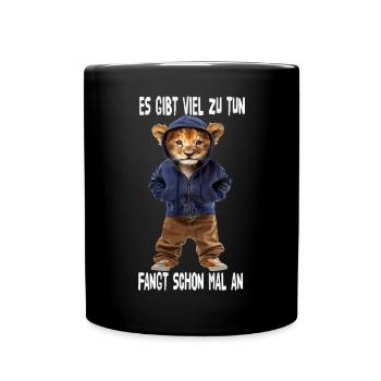 There's a lot to do, let's start - Full Colour Mug - black - Front