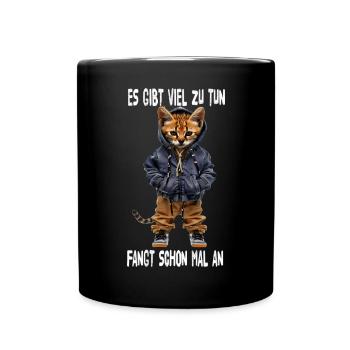 There's a lot to do, let's start - Full Colour Mug - black - Front
