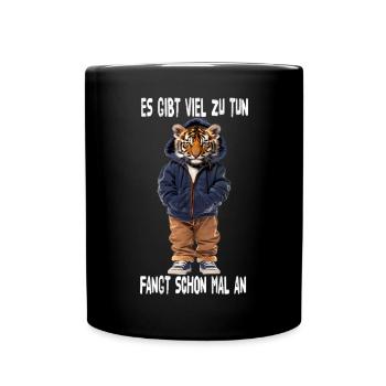 There's a lot to do, let's start - Full Colour Mug - black - Front