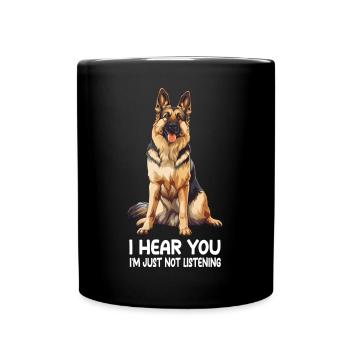 German Sheperd - Tasse einfarbig - Schwarz - Vorne