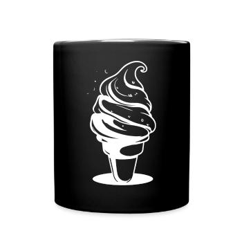 Dessin de crème glacée molle - Mug uni - noir - Devant