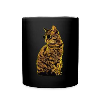 Sonnenbrill für Europäische Kurzhaarkatze Geschenk - Tasse einfarbig - Schwarz - Vorne