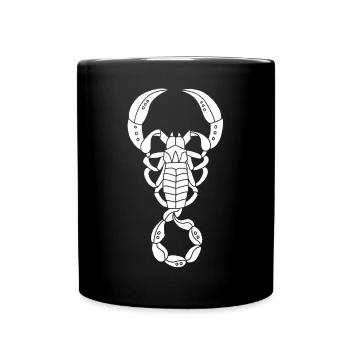 Scorpion blanc - Mug uni - noir - Devant