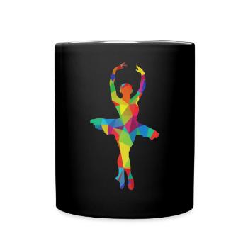 Ballerine Ballerine Coloré - Mug uni - noir - Devant